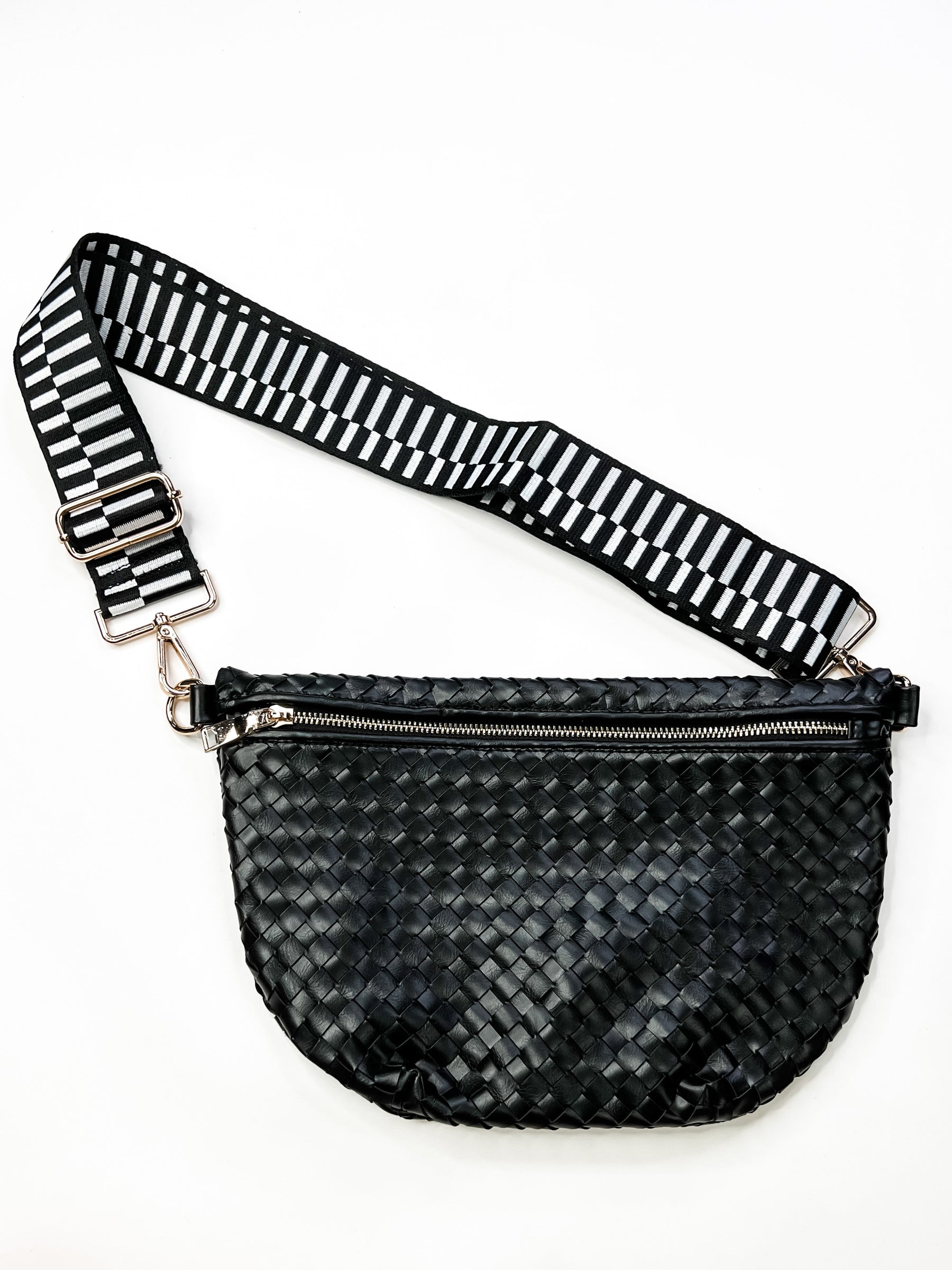 WOVEN BUM BAG / BLACK